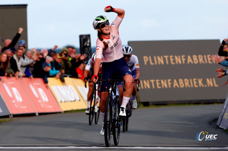 2023 UEC Road European Championships - Drenthe - Under 23 Women?s Road Race - Coevorden - Col Du VAM 108 km - 22/09/2023 - Ilse Pluimers (Netherlands) - photo Luca Bettini/SprintCyclingAgency?2023